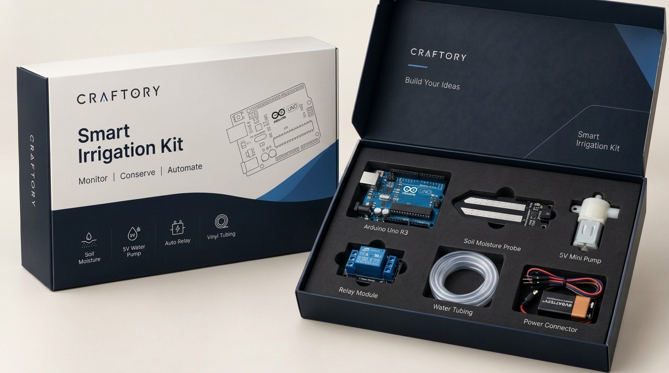 Soil moisture sensor kit with retail packaging